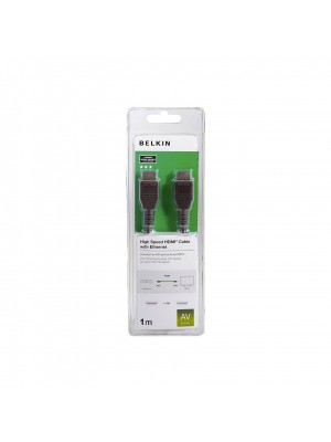 Belkin Cable, HDMI, M/M, 1M, High Speed W/Ethernet, Black, NCKL