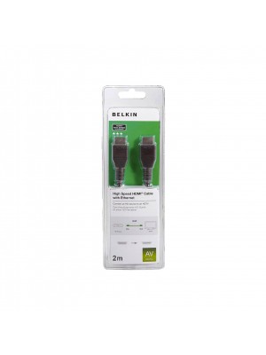 Belkin Cable, HDMI, M/M, 2M, High Speed W/Ethernet, Black, NCKL