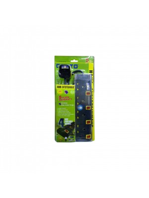 Cento 4Way 3 Pin Socket Outlet With Neon 2M Black+Yaloow