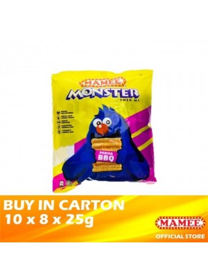Mamee Monster Noodle Snacks Barbeque 10 x 8 x 25g