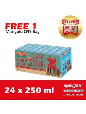 1E. Marigold Asian Drink - Soya Bean 4 x 6 x 250ml FREE Marigold CNY Bag [CNY2021]
