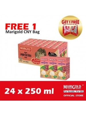 1B. Marigold Asian Drink - Longan Red Date 4 x 6 x 250ml FREE Marigold CNY Bag [CNY2021]
