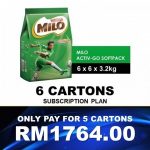 Nestle Professional Milo Activ-Go Softpack (6x3.2kg) Buy 5ctn Free 1ctn Subscription Voucher