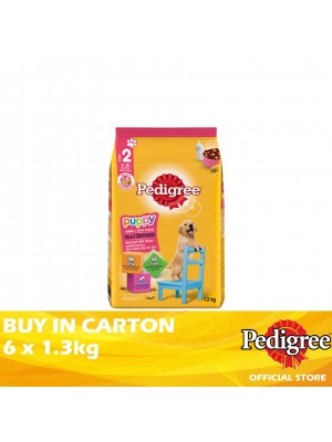 Pedigree Dog Dry Food Puppy Beef & Milk Flavour 6 x 1.3kg