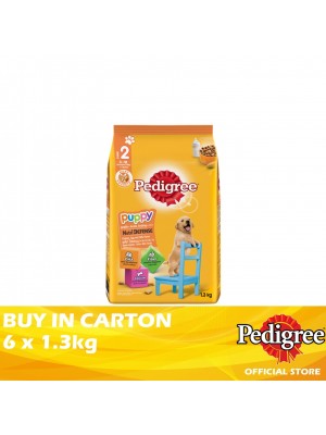 Pedigree Dog Dry Food Puppy Chicken, Egg & Milk Flavour 6 x 1.3kg