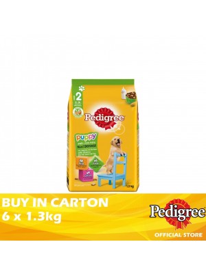 Pedigree Dog Dry Food Puppy Liver, Milk & Vegetable Flavour 6 x 1.3kg